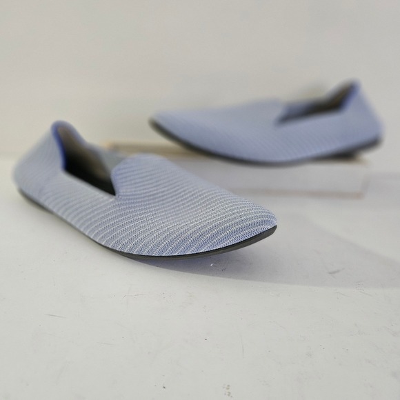 Rothy's Shoes - Rothy's The Point Loafers Women's Blue Stripe Knit Comfort Slip On Shoes Size 10